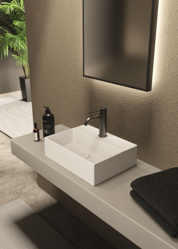 Alice Spy, подвесная прямоугольная раковина 40x30x11h см c крепежом fix01, цвет белый глянцевый