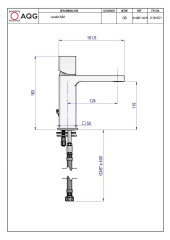 AQG QB, однорычажный смеситель для раковины(массивный корпус) без донного клапана, цвет хром