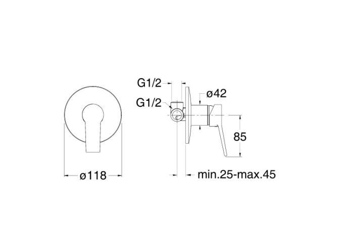 Смеситель для душа CRISTINA EUROMADE EM11851