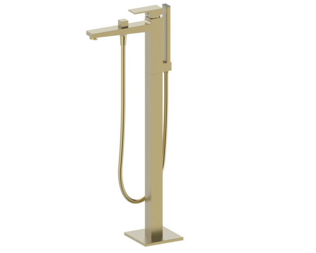 393534-S Смеситель напольный для ванны (МАТ. ЗОЛОТО)  (4/1шт)