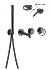 19134-Q Встроенный смес. для ванны (ГРАФИТ) GANZER (6/1шт)