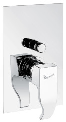 Emmevi Niagara, однорычажный встраиваемый смеситель для душа с дивертером на 2 выхода, цвет хром
