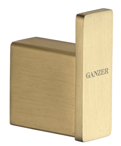 88151-S Одинарный настенный крючок (Мат. Золото) GANZER  (20/1шт)