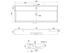 Раковина накладная/ подвесная Scarabeo TEOREMA 2.0 5107/R-120A/49