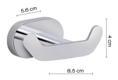 Gedy Bernina, крючок двойной, цвет хром