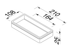 Полка подвесная GEESA FRAME 918802-02-06