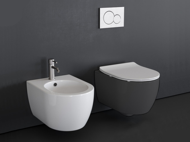 Унитаз подвесной, безободковый Scarabeo MOON 5520/CL/49