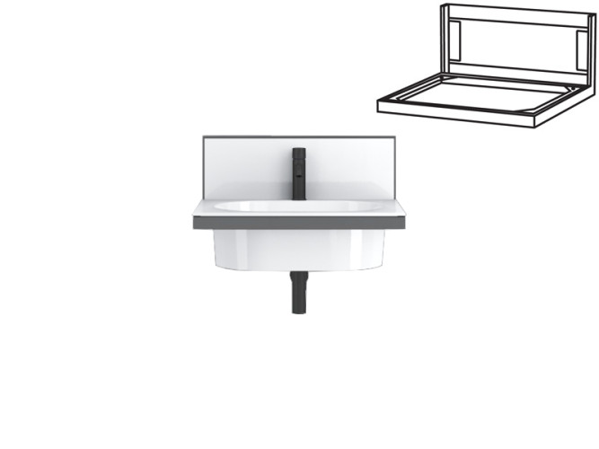 Структура под раковину и зеркало CIELO ELLE  ELSTOSP CM