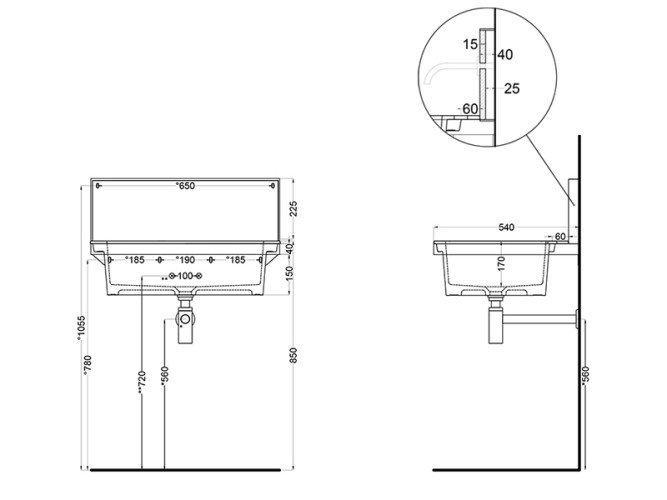 Структура под раковину и зеркало CIELO ELLE  ELSTOSP CM