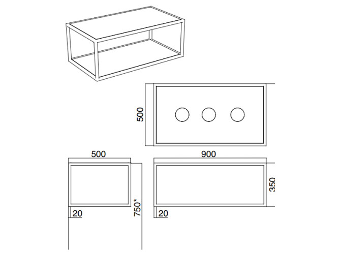 Держатель раковины навесной Scarabeo FRAME 1833/BS/88