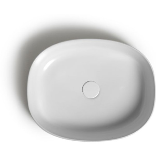 White Ceramic Jumper, накладная прямоугольная раковина 50x40x13h см, цвет оранжевый матовый