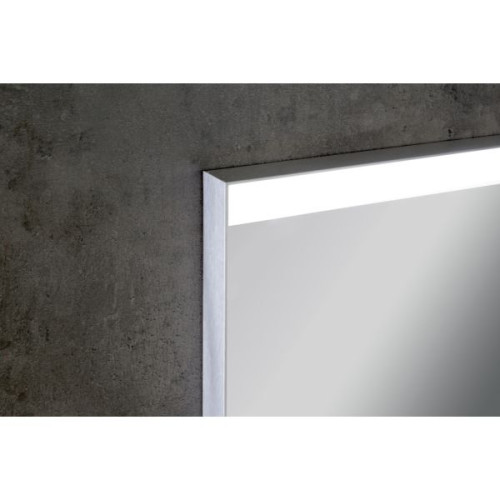 Xpertials Osna, квадратное зеркало Led 80х80 см: датчик подсветки с диммером, профиль матовая сталь