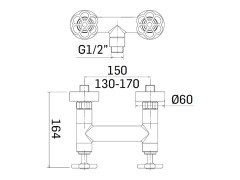 Смеситель для ванны MAMOLI HIPSTER 321800000021