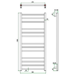 Полотенцесушитель ГРОТА ESTRO 30/120