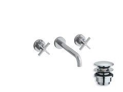 Наружные части настенного смесителя для раковины CRISTINA CROSS ROAD CR24334