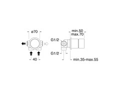 Полный комплект скрытого смесителя для душа CRISTINA SX SX63828