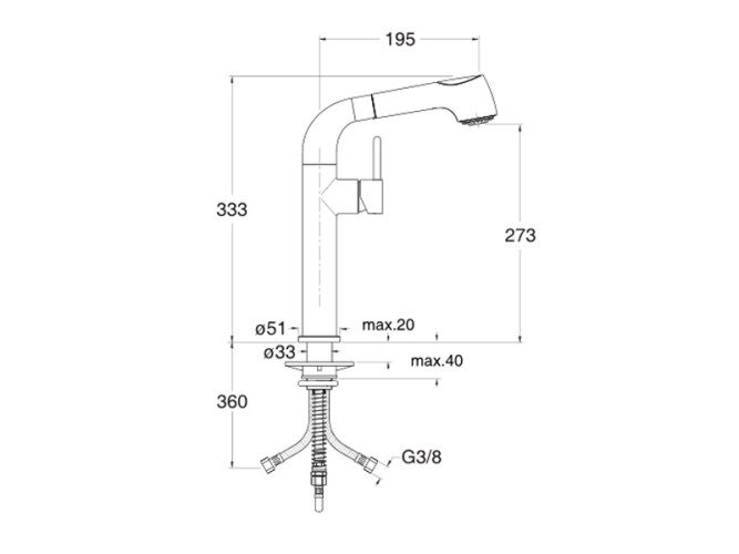 Смеситель для кухни CRISTINA KITCHEN KK55151