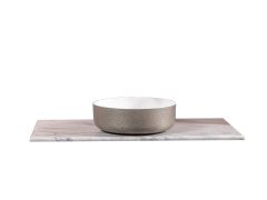 Столешница мрамор 101см Bianca Carrera под накладную раковину смесак сзади