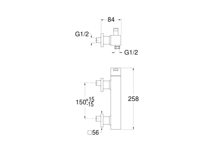 Смеситель для душа CRISTINA QUADRI QM40124