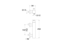 Смеситель для душа CRISTINA QUADRI QM40124