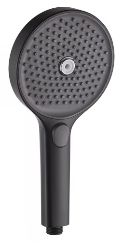 3023-1 Лейка для душа черный 13*26см (3-функций, кнопка) HANSEN (50/1шт)