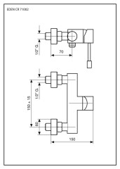 Emmevi Eden, однорычажный смеситель для душа без набора для душа, цвет хром