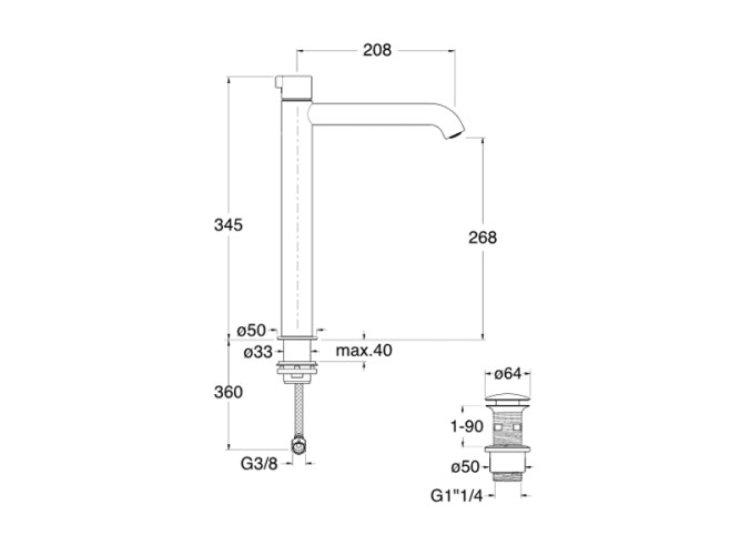Смеситель для раковины CRISTINA RX RX21228