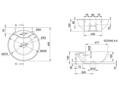 Раковина накладная или подвесная Scarabeo THIN-LINE 8009/R