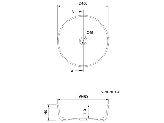 Раковина накладная Scarabeo MIZU 9005