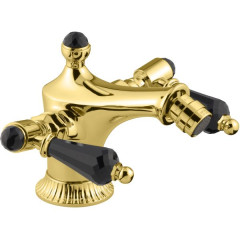 Emmevi The One Atena, смеситель для биде. Черные кристаллы Swarovski, цвет золото