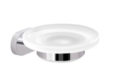 Gedy Bernina, настенная стеклянная мыльница, цвет хром