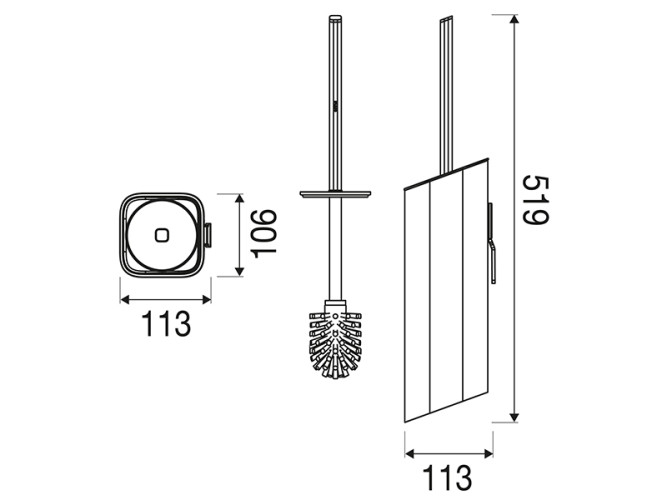 Напольный ершик GEESA SHIFT 919911-06-06
