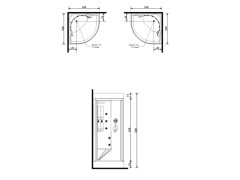 Душевая кабина с турецкой баней TREESSE ACQUAZZURRA B7517+DOCCI