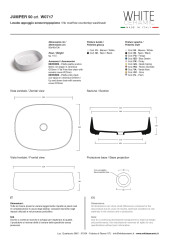 White Ceramic Jumper, накладная прямоугольная раковина 50x40x13h см, цвет розовый матовый