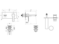 Внешняя часть смесителя для раковины FIMA CARLO FRATTINI MAST F3141WX5CR