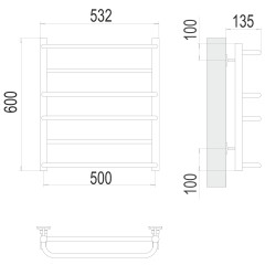 Полотенцесушитель TERMINUS Эконом Евромикс П6 500х600 NEW