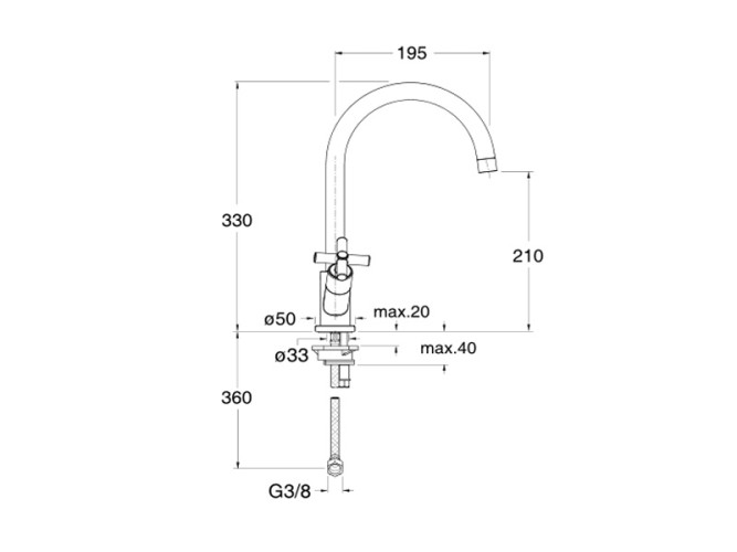 Смеситель для кухни CRISTINA KITCHEN KE46251