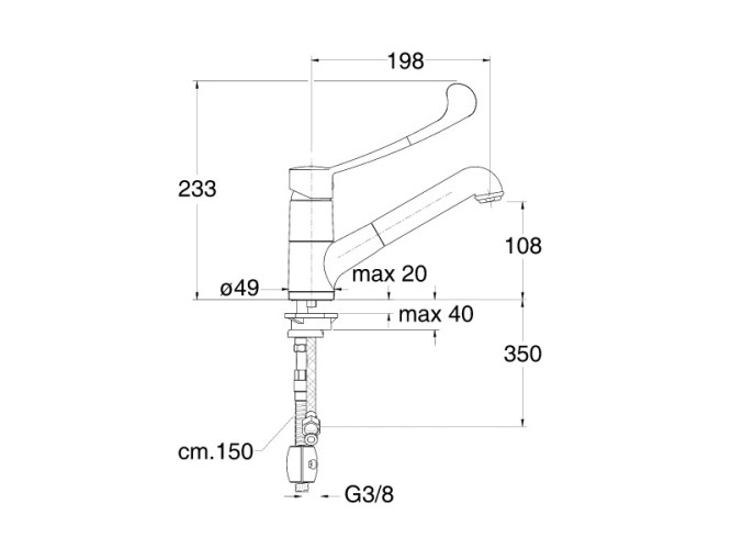 Смеситель для раковины CRISTINA CLINIC LC23151