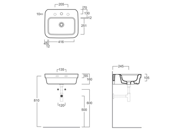 Раковина подвесная SIMAS EVOLUTION EVO 15 bia