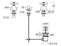 Смеситель для биде CRISTINA IMPERO IM30151