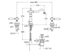 Смеситель для раковины CRISTINA CANOVA ELITE CL20752