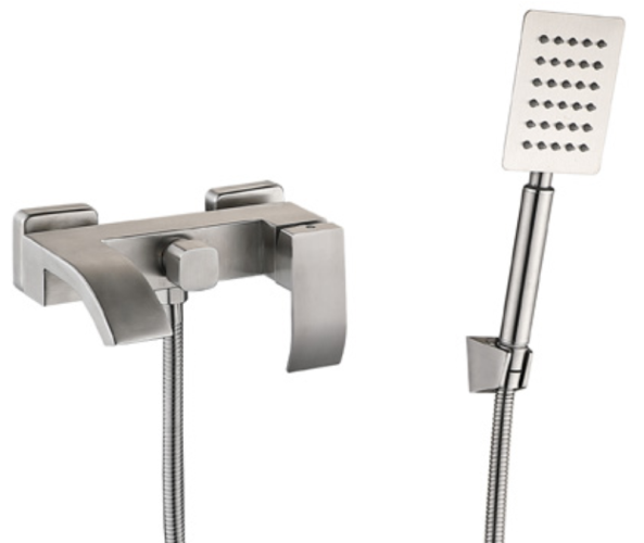 303531 Смес. од. для ванны кор. кв. (НЕРЖ САТИН) ViEiR (8/1шт)