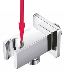 Выход/держ/клапан (квадратный, ХРОМ) GANZER