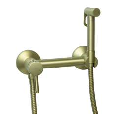 12202-S Set Смеситель для гиг. душа КРУГ (МАТ. ЗОЛОТО) GANZER (10/1шт)