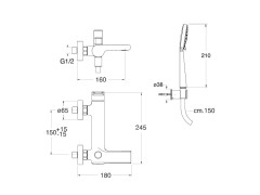 Смеситель для ванны CRISTINA DELTA DE18051