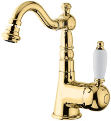 Emmevi Laguna, однорычажный смеситель для биде (излив 14,5 см), с донным клапаном, цвет золото