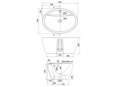 Раковина накладная Scarabeo MATTY 8056/R