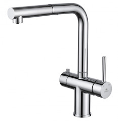 16036 Смес. од. для кухни с ВЫД. лейкой и подк. ФИЛЬТ. (ХРОМ)  GANZER (10/1шт)