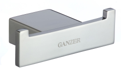 88152 Двойной настенный крючок (ХРОМ) GANZER  (20/1шт)