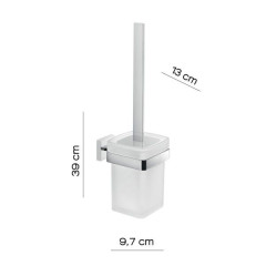 Gedy Elba, настенный стеклянный ёрш, цвет хром